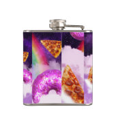 ユニコーンに乗って宇宙の虹のパグ フラスク (裏面)