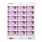 ユニコーンに乗って宇宙の虹のパグ ラベル (フルシート)