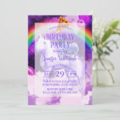 ユニコーンに乗って宇宙の虹のパグ 招待状 (スタンド正面)