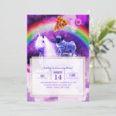 ユニコーンに乗って宇宙の虹のパグ 招待状 (スタンド正面)