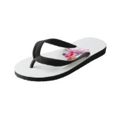 ユニコーンに乗るかわいいオレンジ色の髪の少女 キッズビーチサンダル (アングル)