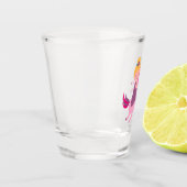 ユニコーンに乗るかわいい黄色い髪の少女 ショットグラス (左)