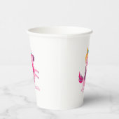 ユニコーンに乗るかわいい黄色い髪の少女 紙コップ (右)