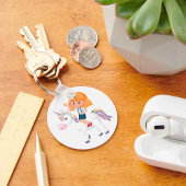 ユニコーンに乗る少女 キーホルダー