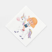 ユニコーンに乗る少女 スタンダードランチョンナプキン (角)