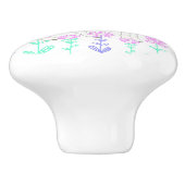 ユニコーンのおとぎ話、虹、花および蝶 セラミックノブ (側面)