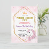 ユニコーンのお姫様の誕生日の招待 シーズンカード (スタンド正面)