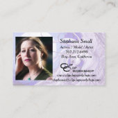 ユニコーンのかわいいpegacornのペガソスの馬の子馬の月ルナ 名刺 (裏面)