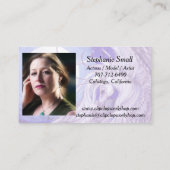 ユニコーンのかわいいpegacornのペガソスの馬の子馬の月ルナ 名刺 (裏面)