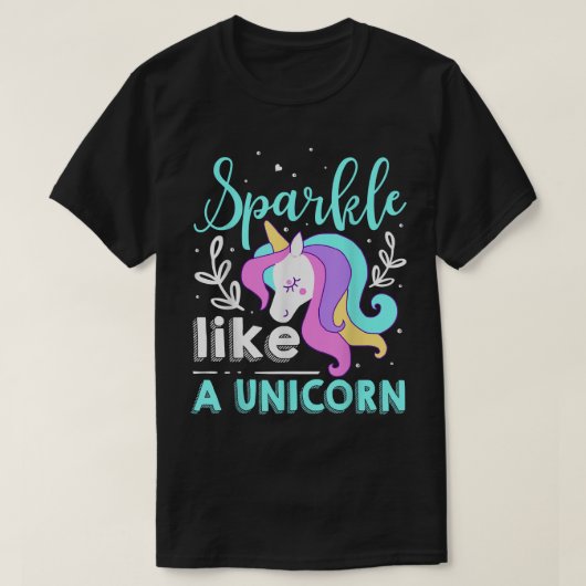 ユニコーンのように輝く Tシャツ (デザイン正面)