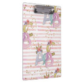 ユニコーンのアルファベットパターン クリップボード (右)