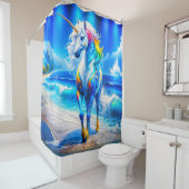 ユニコーンのアートワーク シャワーカーテン (インサイチュ)