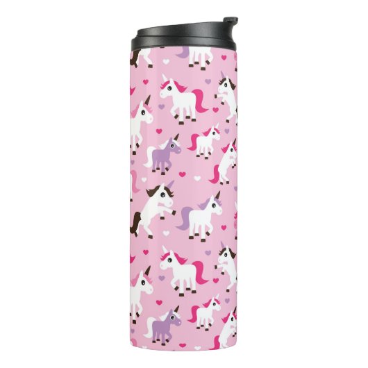 ユニコーンのイラストレーションは背景をからかいます タンブラー (回転左)