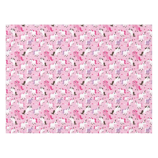 ユニコーンのイラストレーションは背景をからかいます テーブルクロス (正面(横))