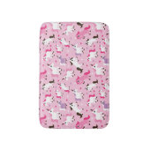 ユニコーンのイラストレーションは背景をからかいます バスマット (正面縦)