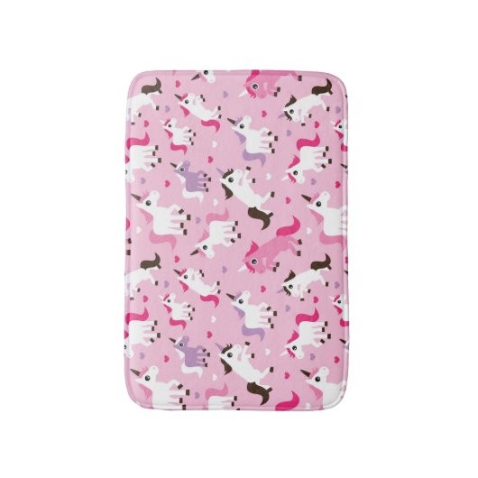 ユニコーンのイラストレーションは背景をからかいます バスマット (正面縦)