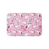 ユニコーンのイラストレーションは背景をからかいます バスマット (正面)