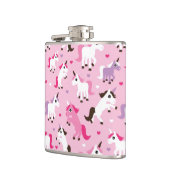 ユニコーンのイラストレーションは背景をからかいます フラスク (左)