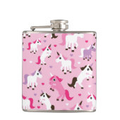 ユニコーンのイラストレーションは背景をからかいます フラスク (正面)