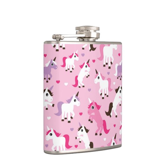 ユニコーンのイラストレーションは背景をからかいます フラスク (右)