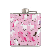 ユニコーンのイラストレーションは背景をからかいます フラスク (裏面)