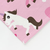 ユニコーンのイラストレーションは背景をからかいます フリースブランケット (角)