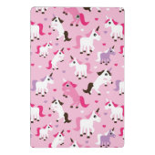 ユニコーンのイラストレーションは背景をからかいます ミニクリップボード (裏面)