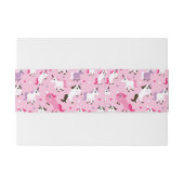 ユニコーンのイラストレーションは背景をからかいます 招待状ベリーバンド (裏面例)