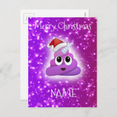 ユニコーンのウンチのEmojiのかわいいピンクの郵便はがき シーズンポストカード (正面/裏面)