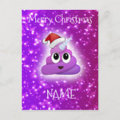 ユニコーンのウンチのEmojiのかわいいピンクの郵便はがき シーズンポストカード (正面)