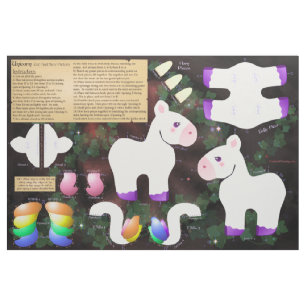 ユニコーンのカットアンドソー生地 ファブリック