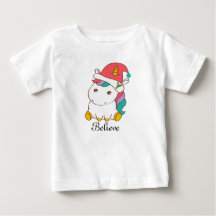 ユニコーンのクリスマスシャツ子供へ、幼児