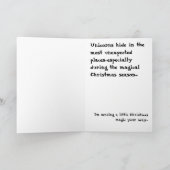 ユニコーンのクリスマスツリー シーズンカード (内部)