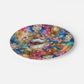 ユニコーンのクリスマス~かわいい~ ペーパープレート (アングル)