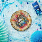 ユニコーンのクリスマス~かわいい~ ペーパープレート (パーティー)