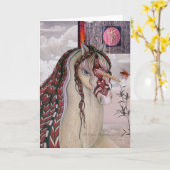 ユニコーンのグリーティングカード カード (黄色い花)