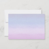 ユニコーンのケーキはノートのピンクの紫色の金ゴールド感謝していしています サンキューカード (裏面)