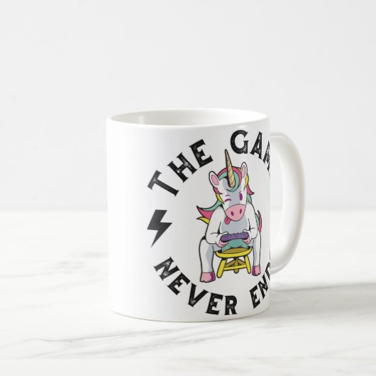 ユニコーンのゲームは終わらない コーヒーマグカップ (正面右)