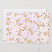 ユニコーンのサンキューカードのピンクの金ゴールドの魔法のユニコーン サンキューカード (裏面)