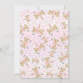 ユニコーンのサンキューカードのピンクの金ゴールドの魔法のユニコーン サンキューカード (裏面)