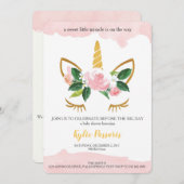 ユニコーンのシャワー 招待状 (正面/裏面)