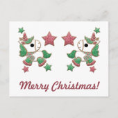 ユニコーンのジンジャーブレッドのクッキー「メリークリスマス！」 ポストカード (正面)