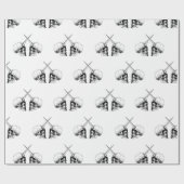 ユニコーンのスカルの覆い ラッピングペーパー (フラット)