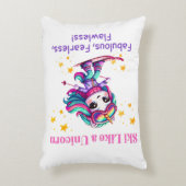 ユニコーンのスキーヤー冬のスポーツ魔法山脈 アクセントクッション (正面(垂直))