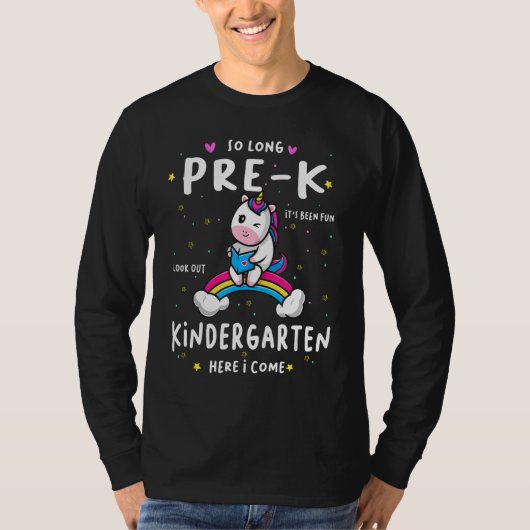 ユニコーンのスクールクラと長いK前幼稚園 Tシャツ (正面)