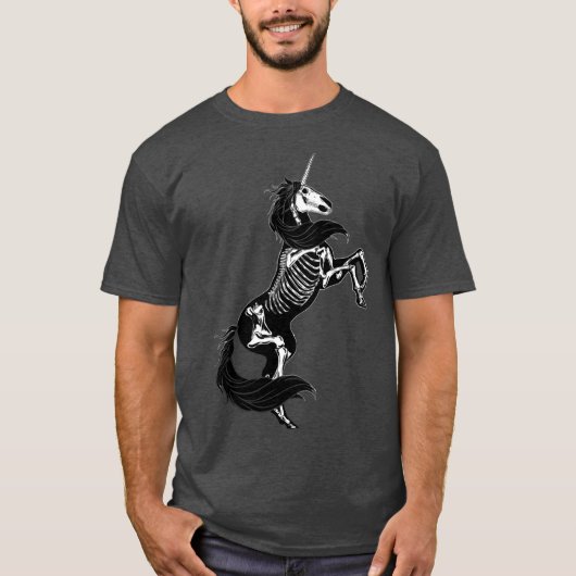 ユニコーンのスケルトンファミリー Tシャツ (正面)