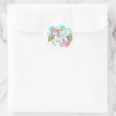 ユニコーンのステッカー ラウンドシール (バッグ)