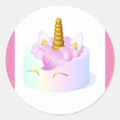 ユニコーンのステッカー ラウンドシール (正面)