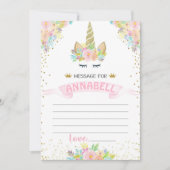 ユニコーンのタイムカプセルの一致の挿入物カード 招待状 (正面)