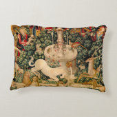 ユニコーンのタペストリーが伝説の神話を見つけた アクセントクッション (裏面)